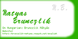 matyas brunczlik business card